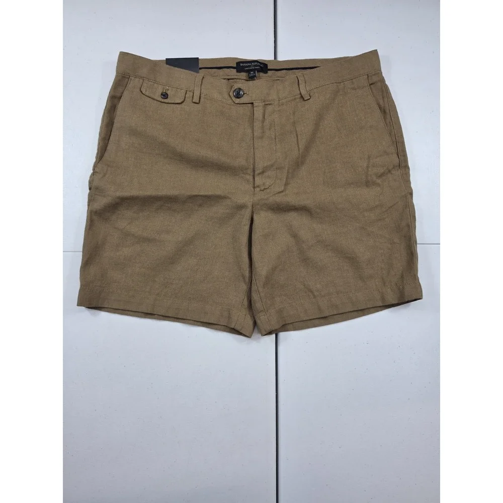 NWT Banana Republic Linen Blend Chino Shorts Mens Size 36 7